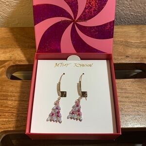 Betsey Johnson Christmas Tree Earrings